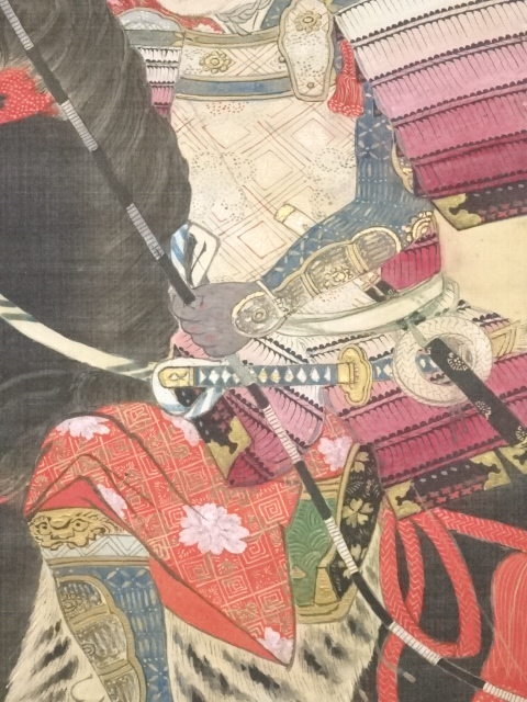 道具 ] - 道具 江戸時代中～後期頃 狩野派 源義経像 肉筆絹本掛軸（箱